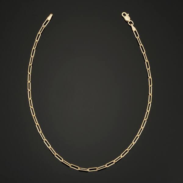 14k Yellow Solid Gold 3 Link Paper clip Drop polished 1.10'' Earrings 14k Yellow Solid Gold 3 Link Paper clip Drop polished 1.10'' Earrings