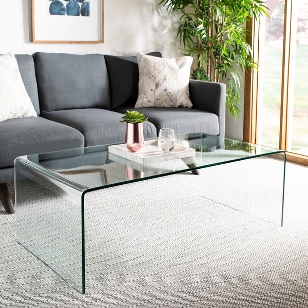 Safavieh Willow Clear Coffee Table - 47.2" x 25.6" x 16.5". Opens flyout.