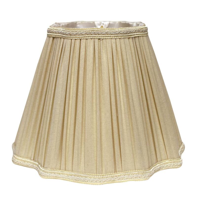 HomeRoots 16" Pearl Grey Slanted Fancy Square Shantung Lampshade - 16