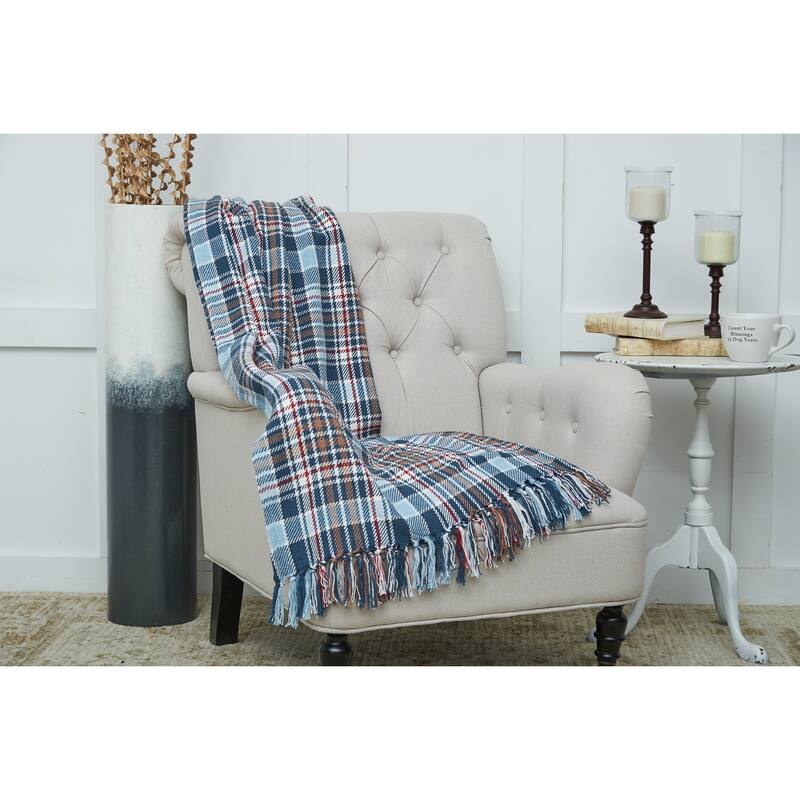 Lawson Lake Plaid 50" x 60" Cotton Throw Blanket