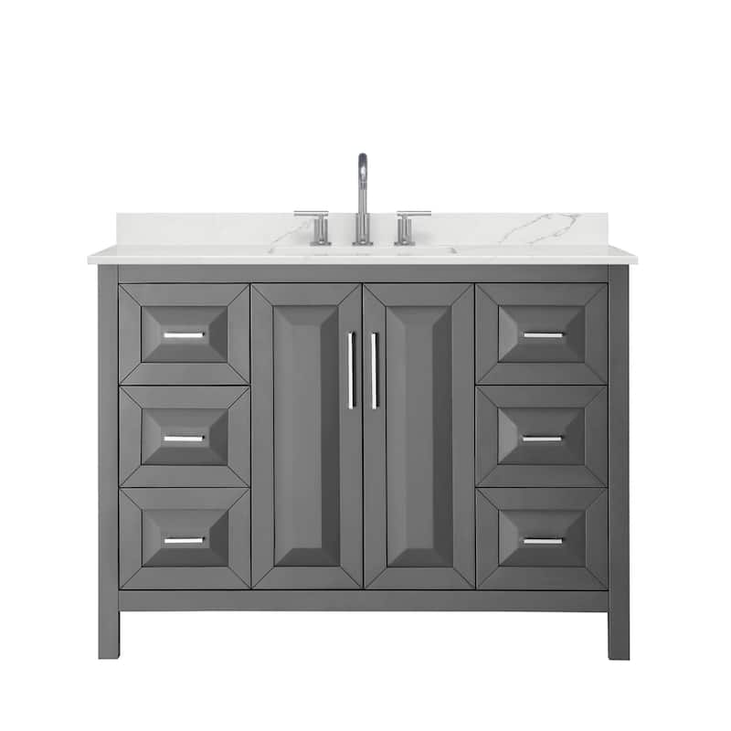 Daria 48-inch Single Vanity, 3 Hole Quartz Top