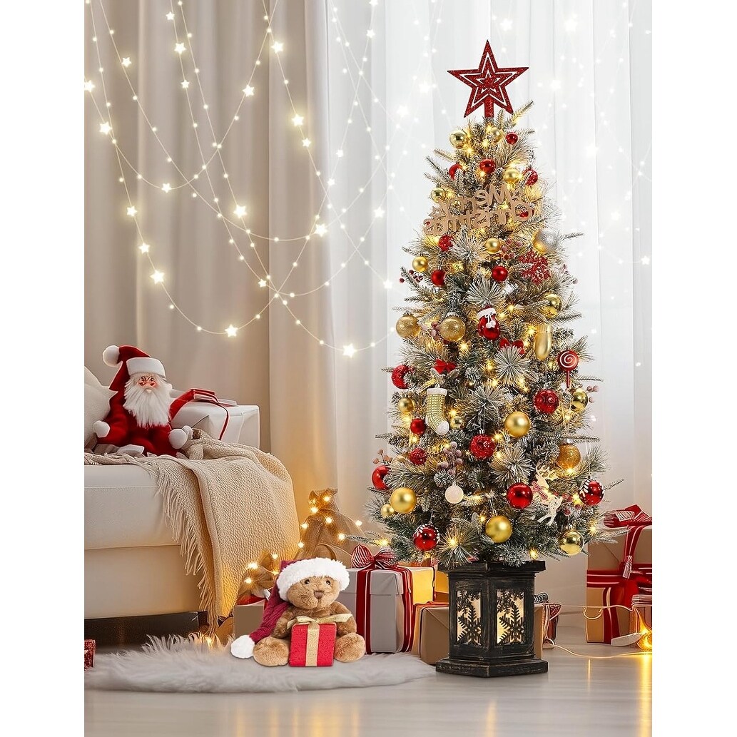 4.5ft Pre-Lit Artificial Christmas Tree ,with 200 Led Lights