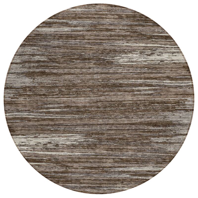 HomeRoots Striped Transitional Rectangle Outdoor Rug