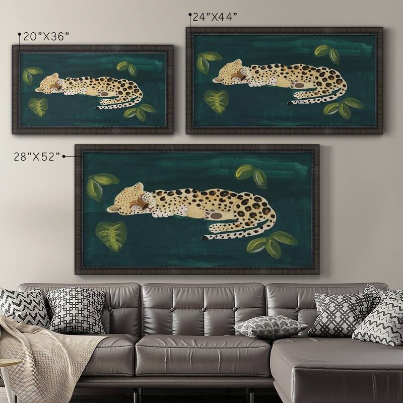 Lethargic Leopard II Premium Framed Canvas- Ready to Hang