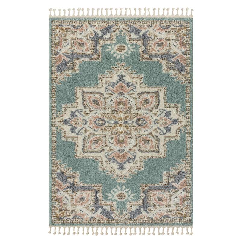 Luxe Weavers Indoor Southwestern Area Rug Boho Fringe Floor Cover