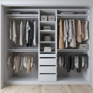 90" Custom Closet System Reach-in