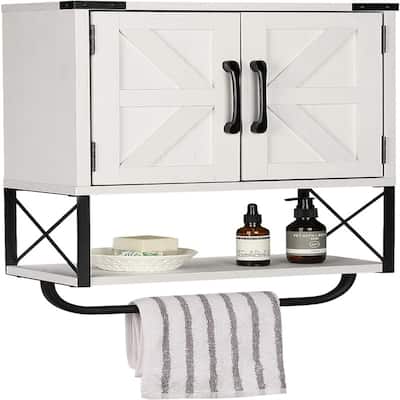 Wood Wall Mounted Storage Cabinet - 7.1"D x 15.3"W x 22.8"H