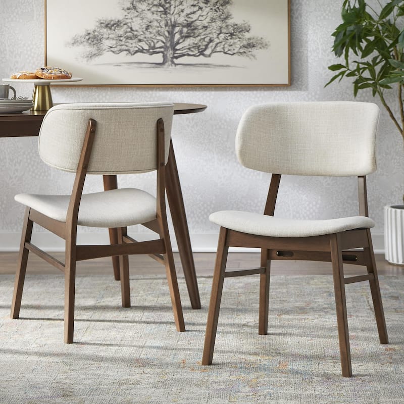 Lifestorey Rory Solid Wood Dining Chair (Set of 2) - Beige
