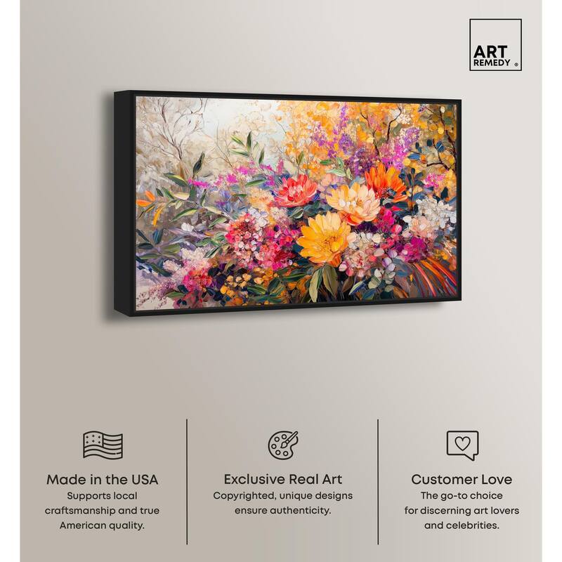 Golden Hour Garden Canvas by Art Remedy