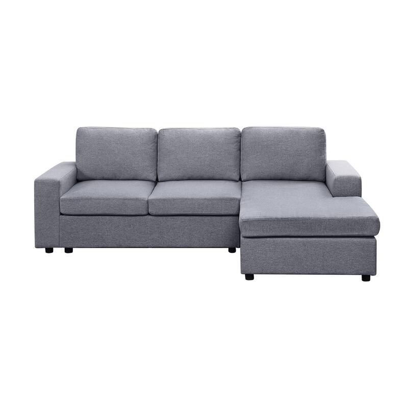 Linen Sofa with Reversible Chaise
