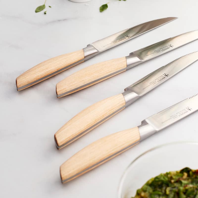 Henckels Pakka 4-pc Steak Knife Set - Wood