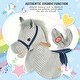 preview thumbnail 7 of 7, Qaba Kids Rocking Horse Plush Ride on Horse Toddler Rocker for 36-72 Months - grey