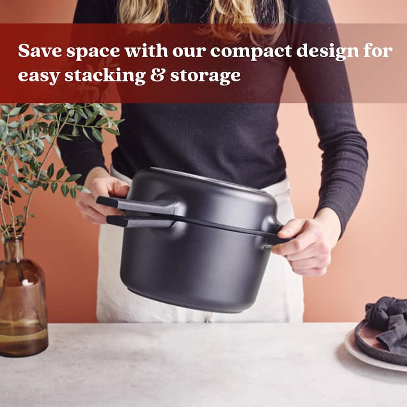 Alva Neat 5-Piece Recycled Aluminum Nonstick Cookware Set, PFAS Free
