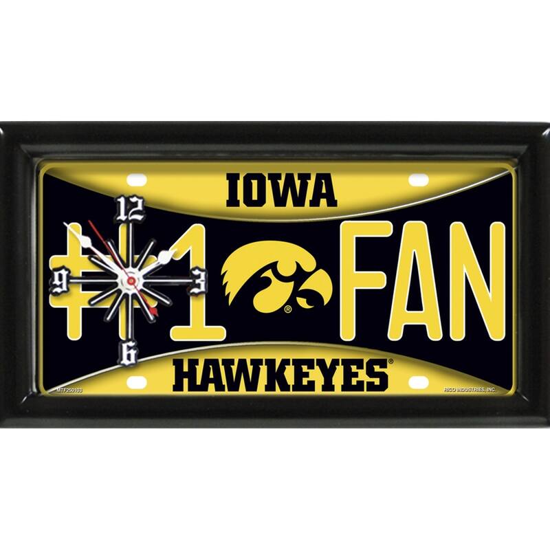 Iowa Hawkeyes Lp Clock