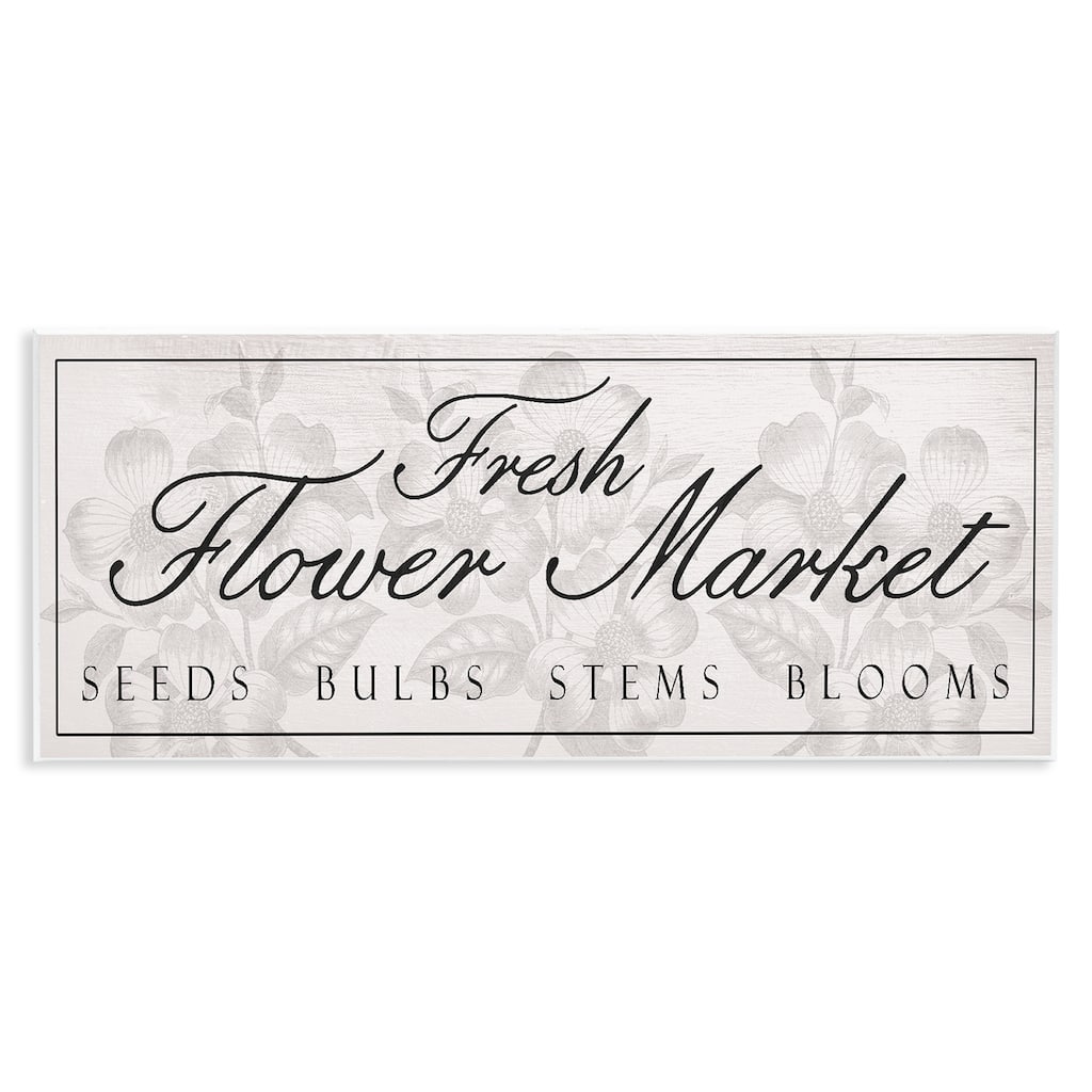 Stupell Vintage Fresh Flower Market Wall Plaque Art Design By Lil' Rue