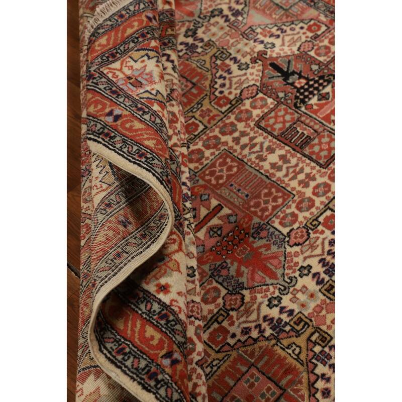 Geometric Anatolian Oriental Vintage Area Rug Hand-Knotted Wool Carpet - 6'9" X 10'0"