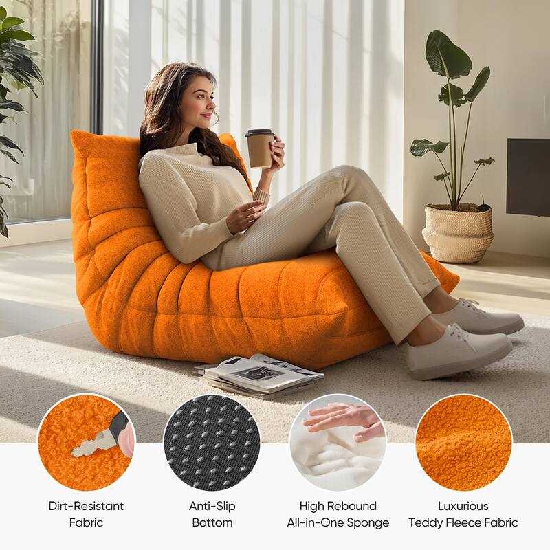 Lazy Fireside Sofa Lounge Chair Filled by High Density Memory