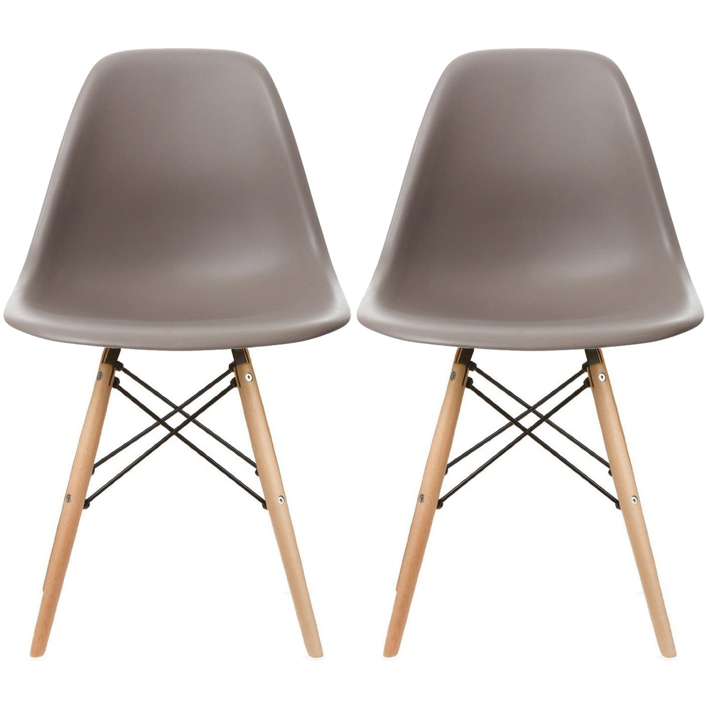 Set of 1 Dining Eiffel Chair Retro Solid Wood Legs Lounge Plastic Chair Living 
