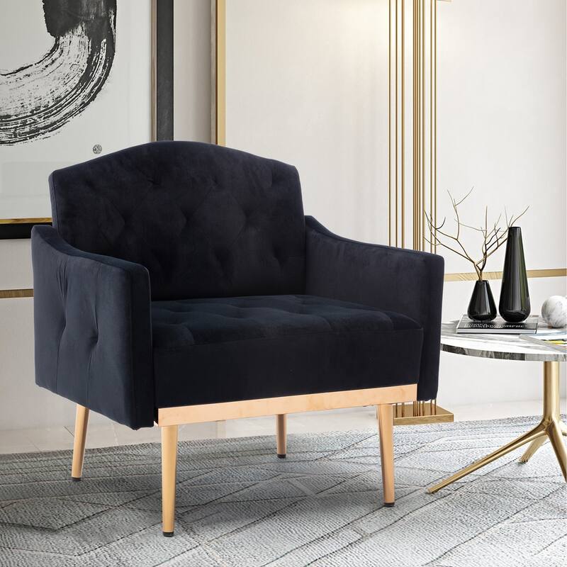 Tufted Decorative Fabric Armchair
