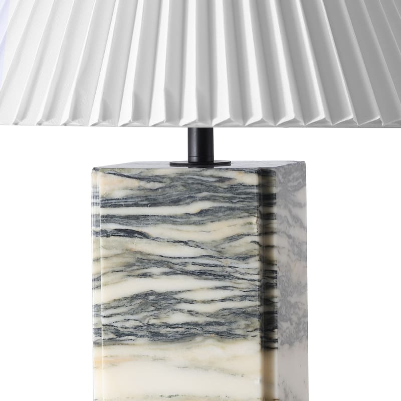 SAFAVIEH Couture Mackenzie Square Marble Table Lamp - 16"W x 16"D x 25"H