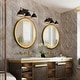 preview thumbnail 15 of 29, Modern Farmhouse Black Gold 3-Light Bathroom Vanity Lights Dimmable Wall Sconces