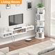 preview thumbnail 4 of 9, 4/5 Tiers Round Rotating Bookcase, Revolving Floor Standing Bookshelf Corner Organizer Display