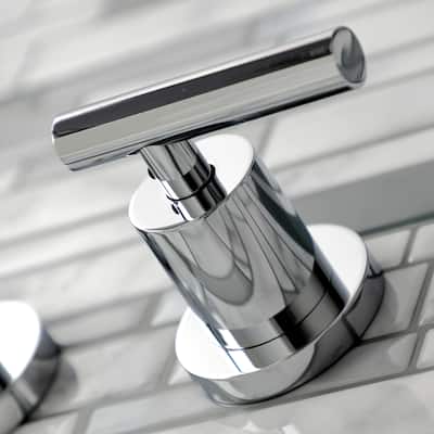 Manhattan Two-Handle 3-Hole Wall Mount Bathroom Faucet