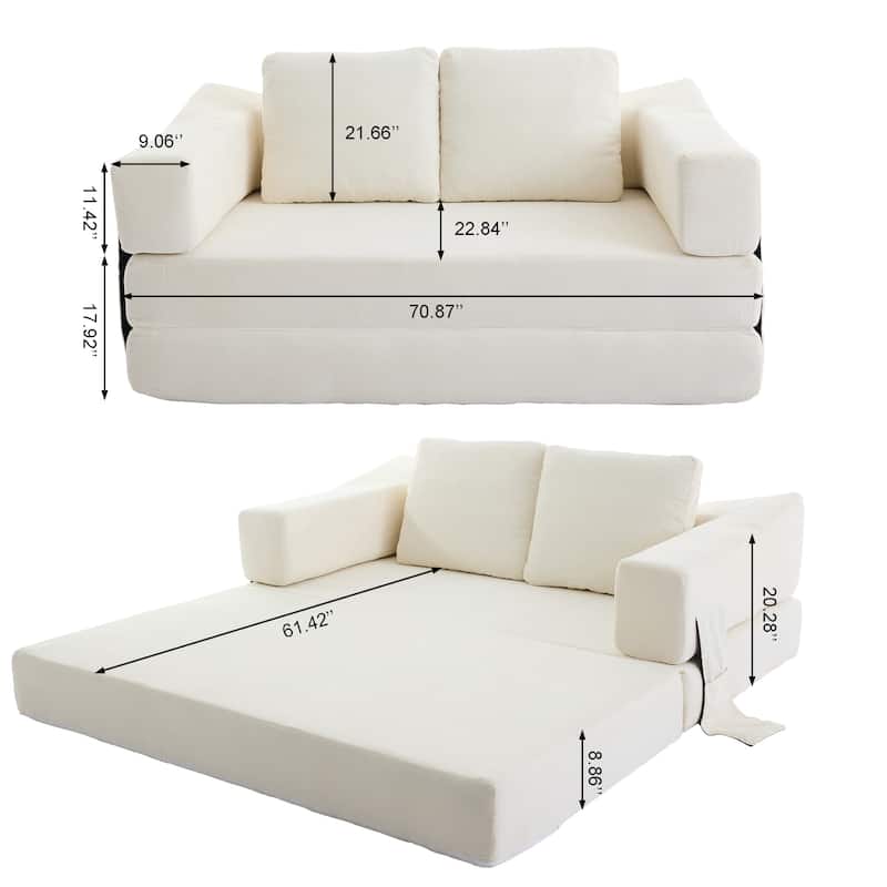 Ultimate Modern Sofa Bed,Convertible Chair,Floor Couch for Living Room