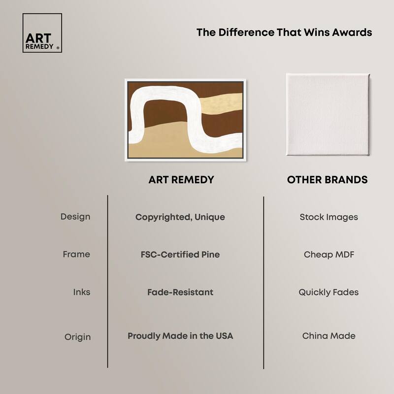 Minimal Wavy II Canvas by Art Remedy