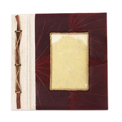 Novica Handmade Autumn Spirit In Red Natural Fiber Photo Album