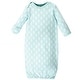 preview thumbnail 3 of 3, Hudson Baby Cotton Gowns, Gray Elephant, Preemie-Newborn