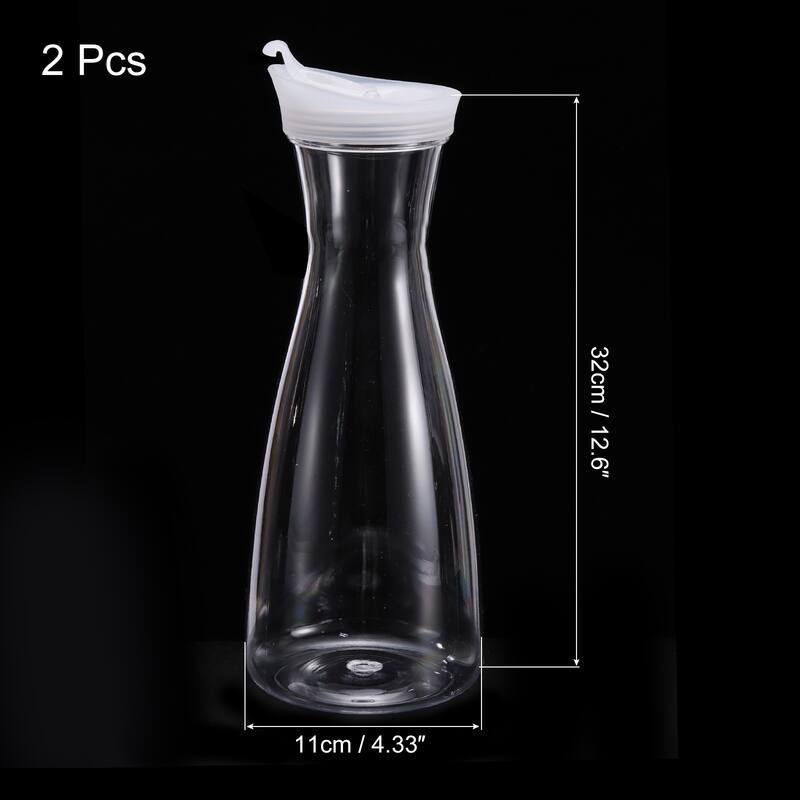 Acrylic Water Carafes with Lid Transparent Juice Pitcher Water Jug Clear