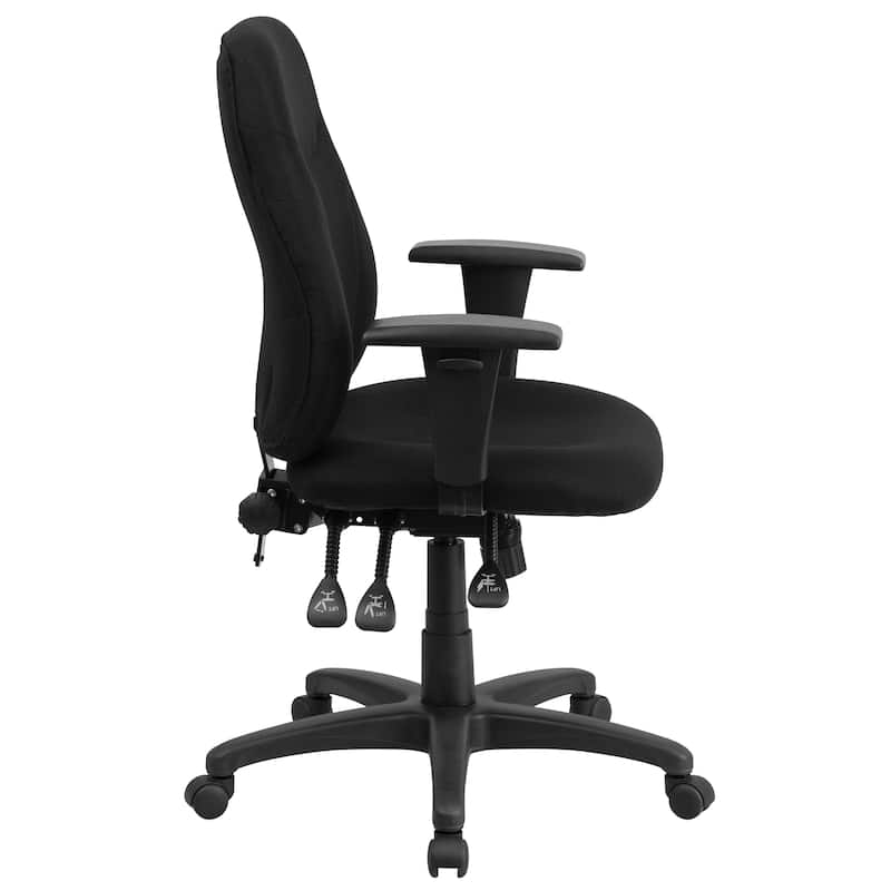 Mid-Back Fabric Multifunction Swivel Ergonomic Chair with Back Adjustment