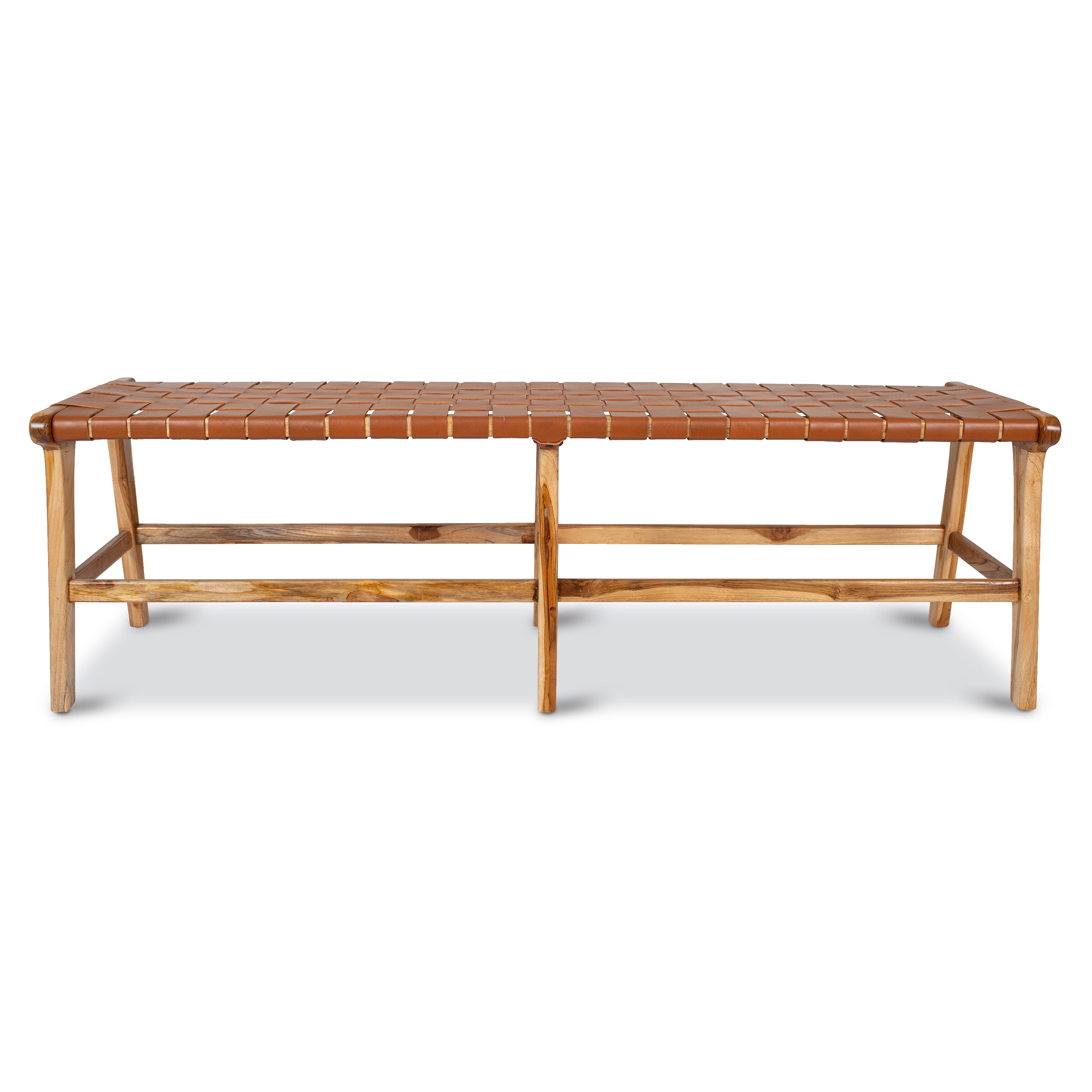 Poly and bark store luca leather bench