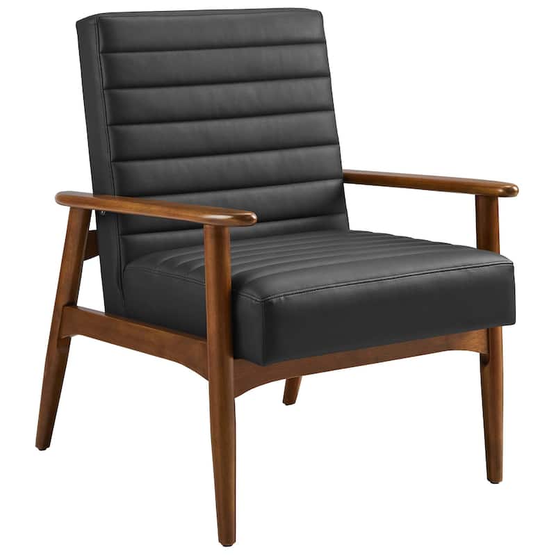 Jensen Vegan Leather Accent Chair in French Oak Tan
