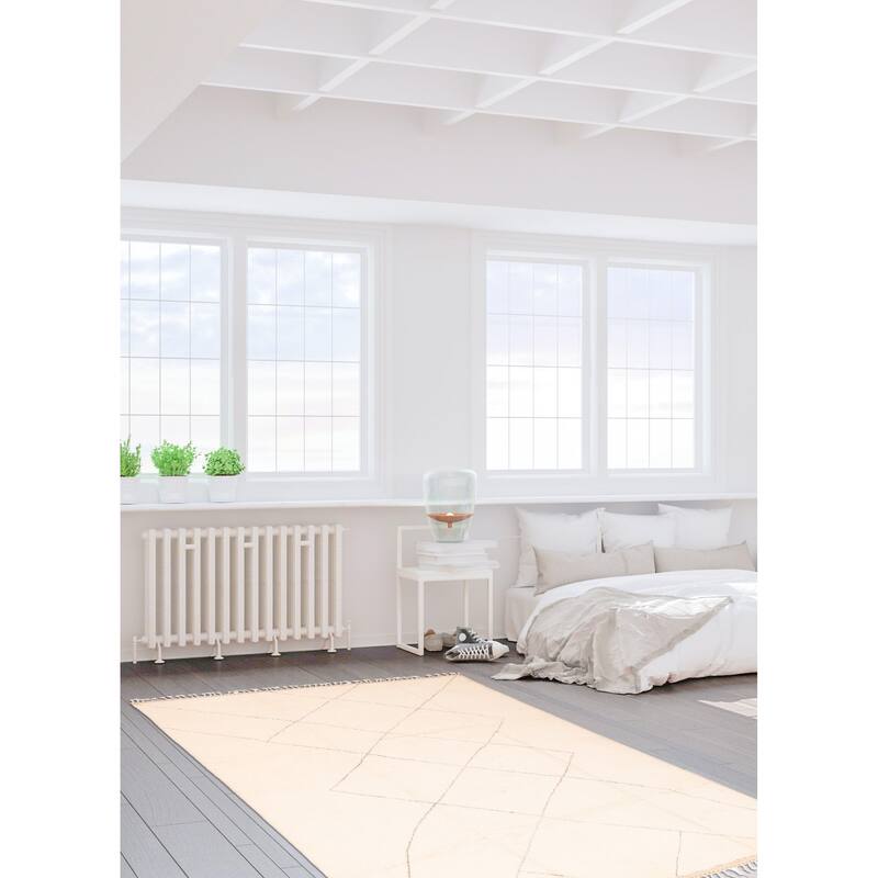 ECARPETGALLERY Hand-knotted Pak Finest Marrakesh Cream Wool Rug - 6'8 x 9'11