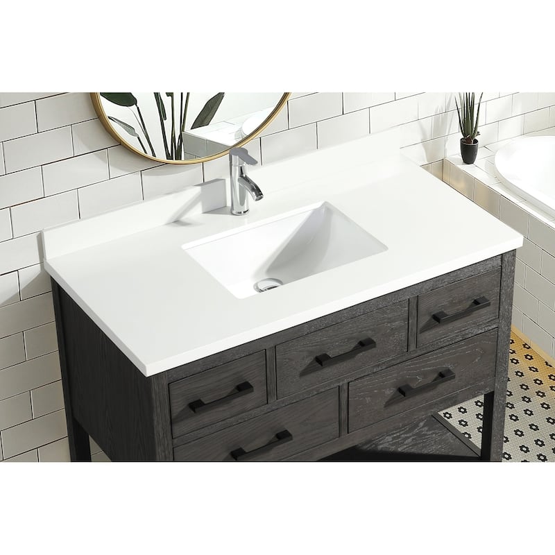 Ari Bath, Betty 42" Bathroom Vanity, Weathered Brown