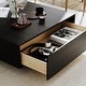 preview thumbnail 4 of 4, Mid Century Modern Coffee Table，Minimalist Wood Veneer Coffee Table with Storage for Living Room, Fully-assembled