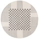 preview thumbnail 17 of 33, SAFAVIEH Handmade Genre Gunbritt Checkered Wool Rug 6' Round - Grey/Ivory - Round