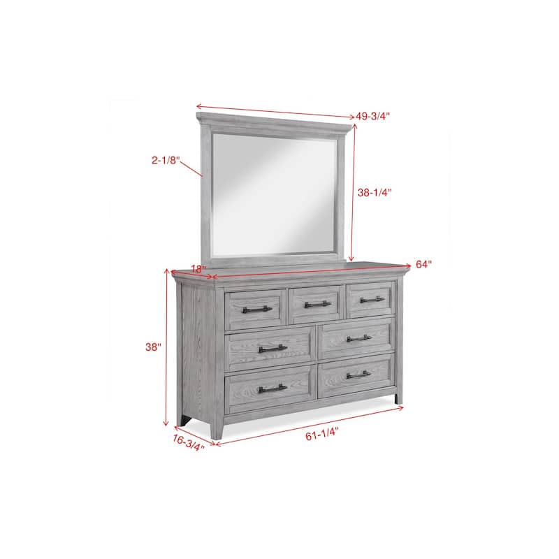 Debra 5 Piece Gray Panel Bench Footboard Bedroom Set