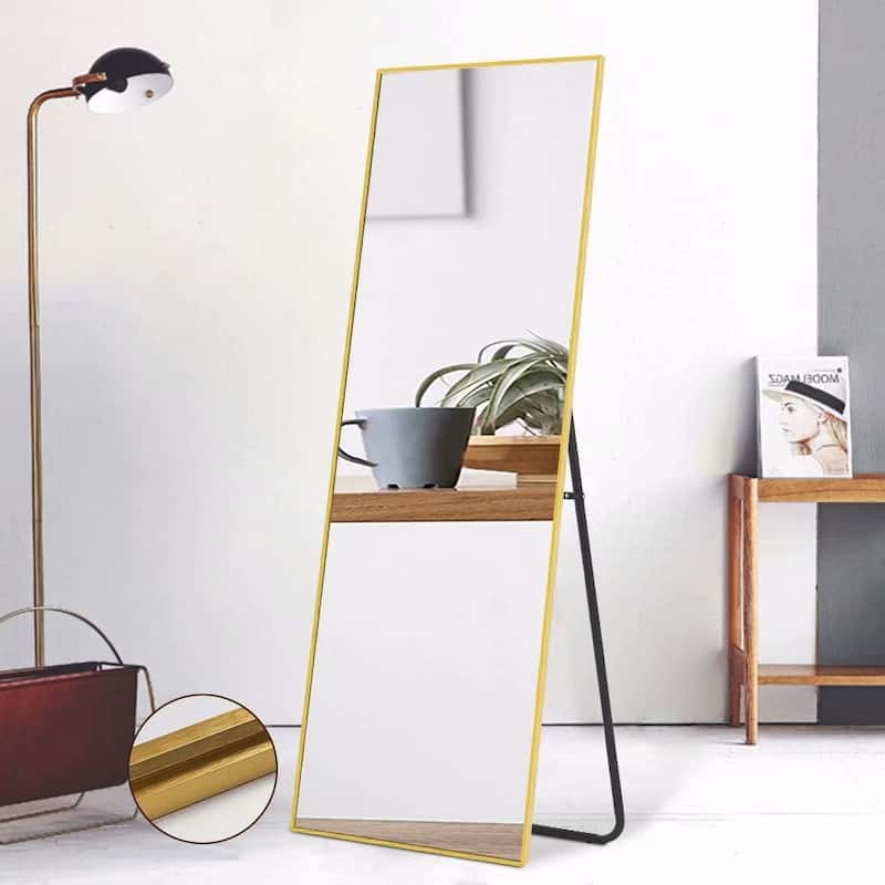 Dovelina Modern Full Length Floor Mirror - Freestanding Vanity Mirror for Bathroom or Living Space