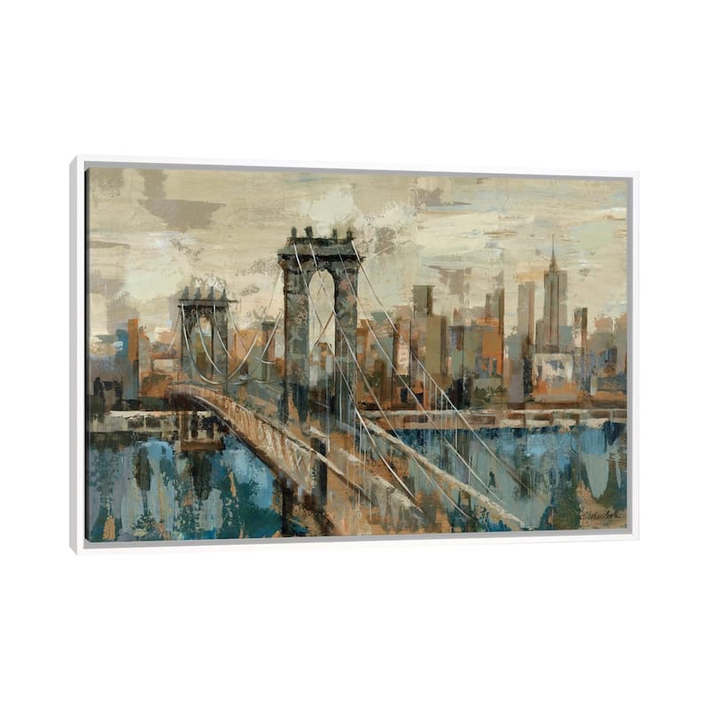iCanvas "New York View" by Silvia Vassileva Framed Canvas Print - White - 26x40
