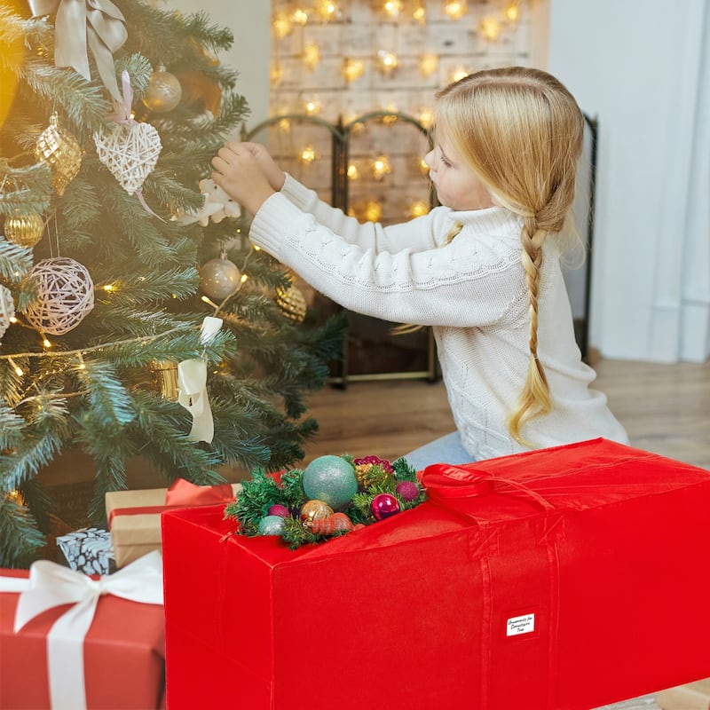 Xmas Tree Storage Bag Large Fits Up to 7.5-8 Ft Artificial Trees Water Resistant (48" x 19" x 19")
