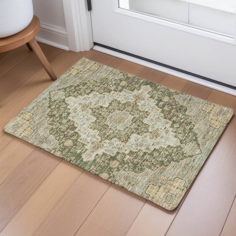 Machine Washable Indoor/ Outdoor Traditional Karachy Chantille Rug