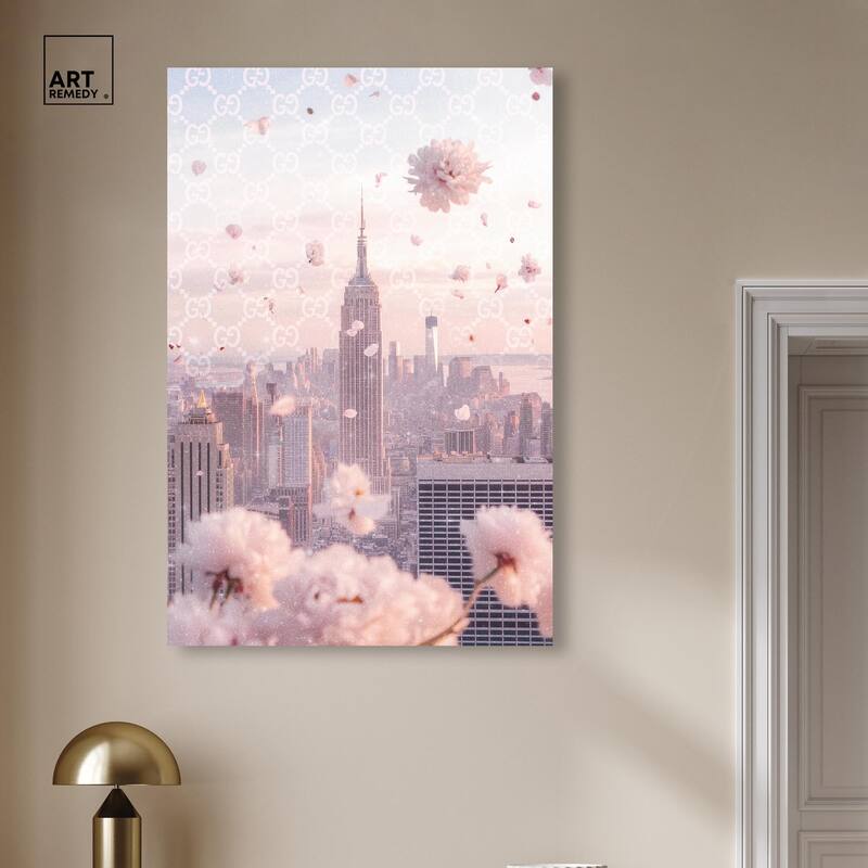 Raining Petals in NYC Canvas by Art Remedy, Gallery Wrapped