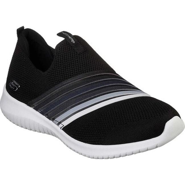 Skechers Womens Ultra Flex Brightful Day Slip On Shoe Blackwhite