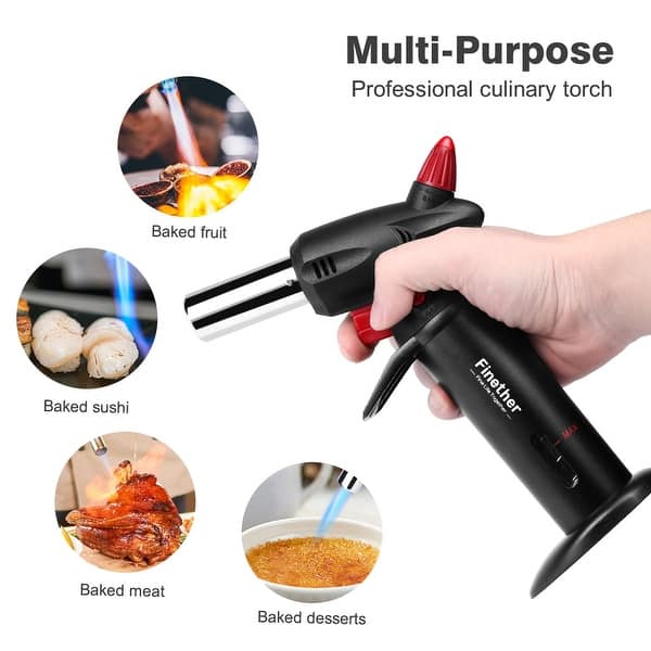 Shop Finether Chef Culinary Butane Torch Refillable Cooking