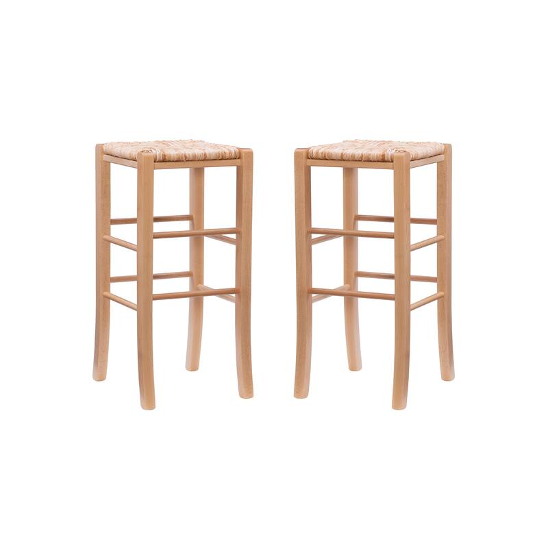Graham Backless Barstool (Set of 2) - Natural