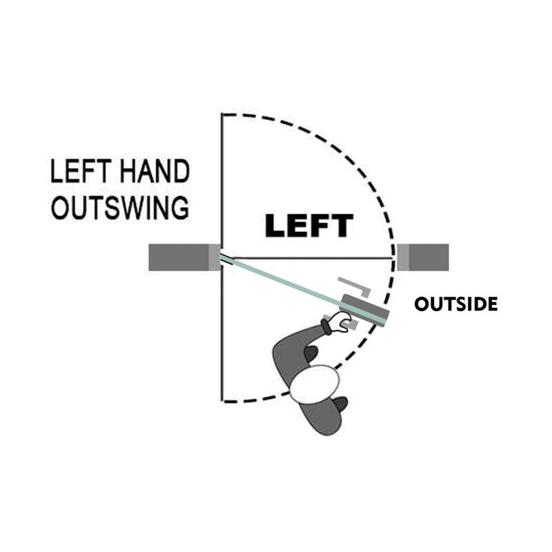 Swing Shower Door with Frosted Design