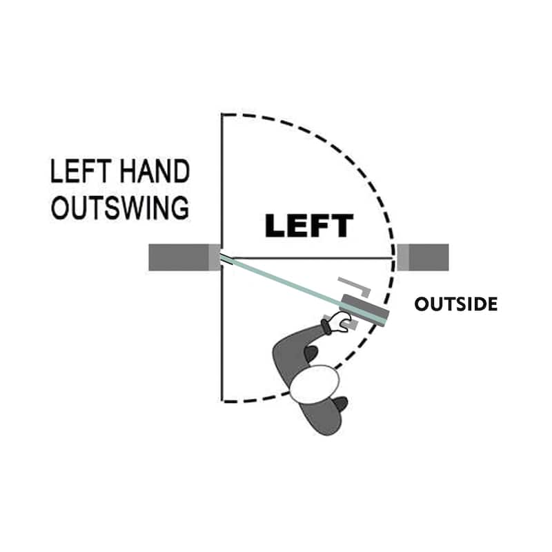 Swing Shower Door with Frosted Design